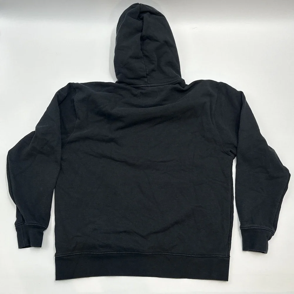 VTG Jordan Flight Hoodie Mens L Pullover Fleece Black EUC Center Chest Logo Fade